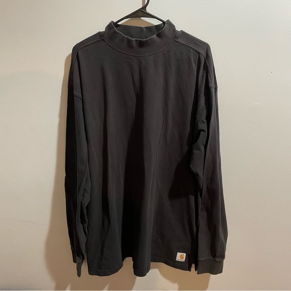 Carhartt Black Long Sleeve T-Shirt Men’s 2XL Tall Casual Comfort Wide Neck Work - Picture 1 of 9